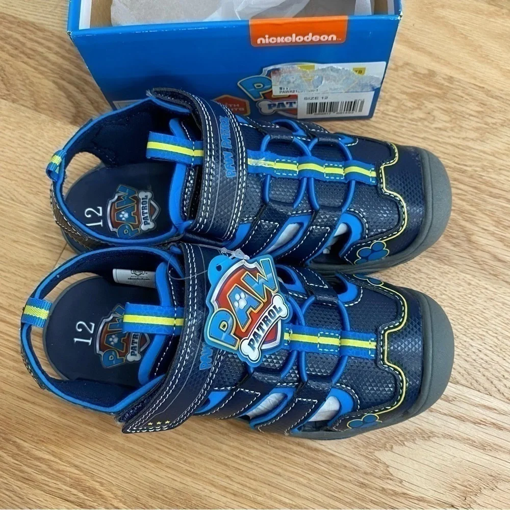 Paw Patrol Light Up Caged Sandals NWT Sz 12 Toddler Nickelodeon Kids Shoes